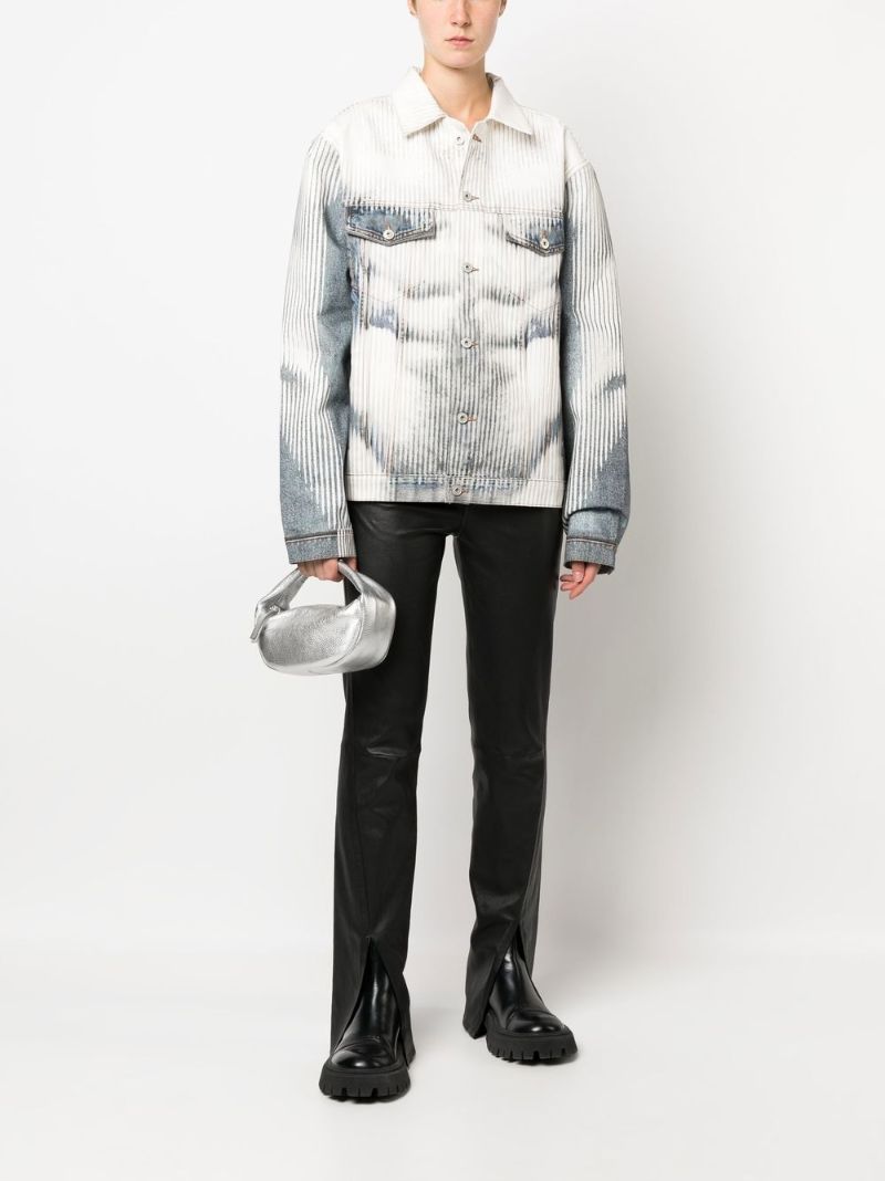 X Jean Paul Gaultier Blue Body Morph Denim Jacket