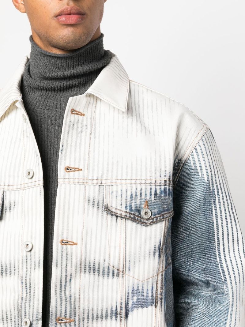X Jean Paul Gaultier Blue Body Morph Denim Jacket