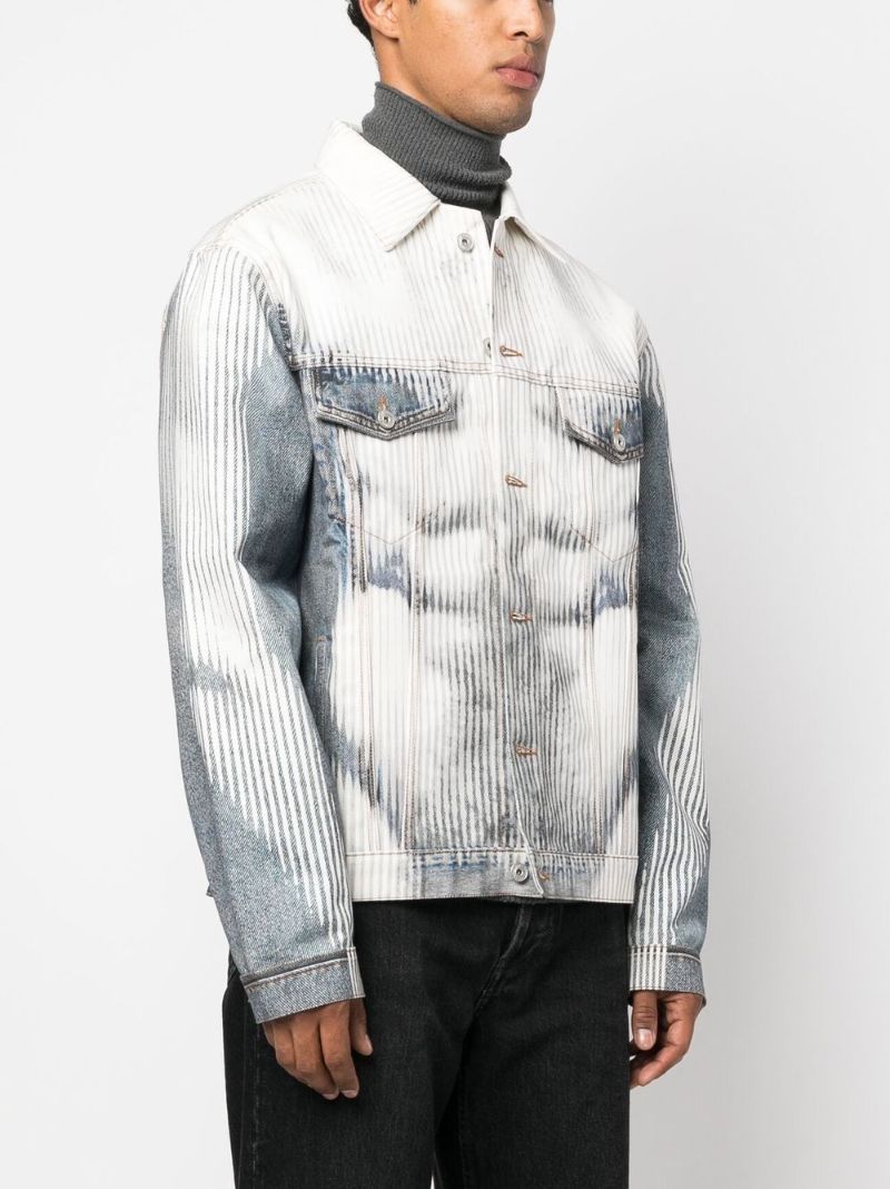 X Jean Paul Gaultier Blue Body Morph Denim Jacket
