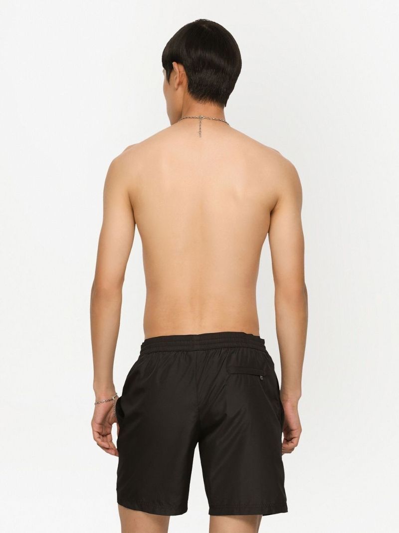 Black Dg Plaque Swim Shorts