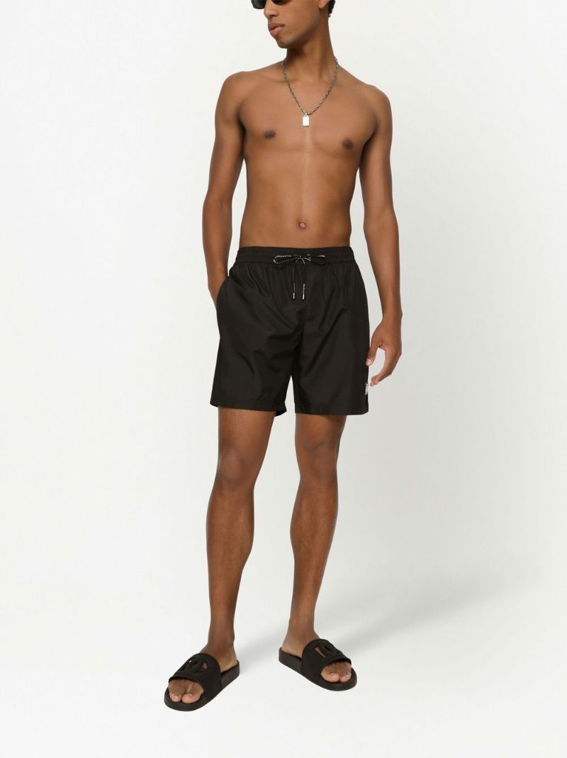 Black Logo Plaque Swim Shorts