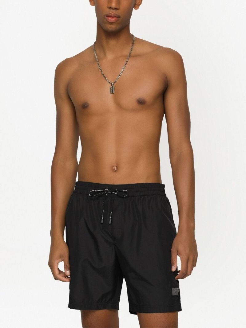 Black Logo Plaque Swim Shorts
