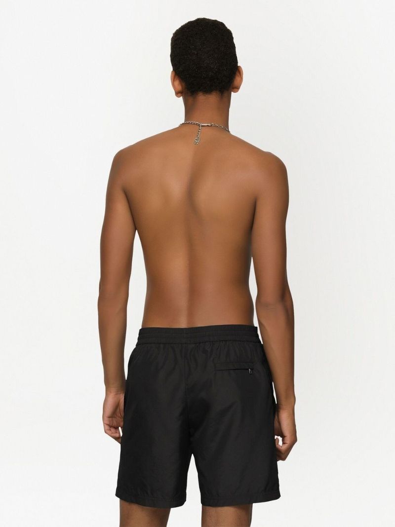Black Logo Plaque Swim Shorts