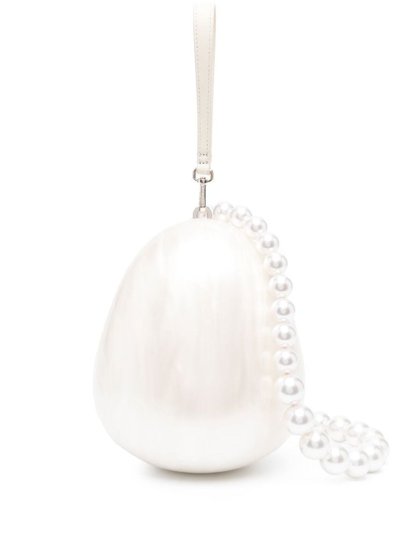 White Egg Faux Pearl Bag