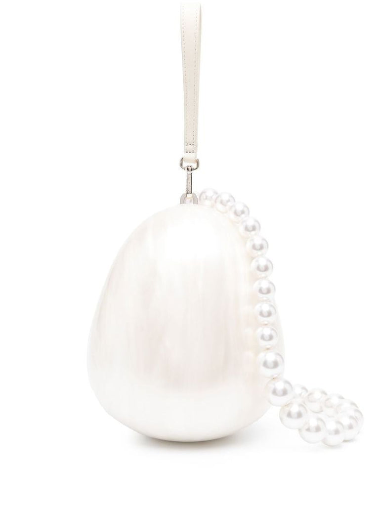 White Egg Faux Pearl Bag