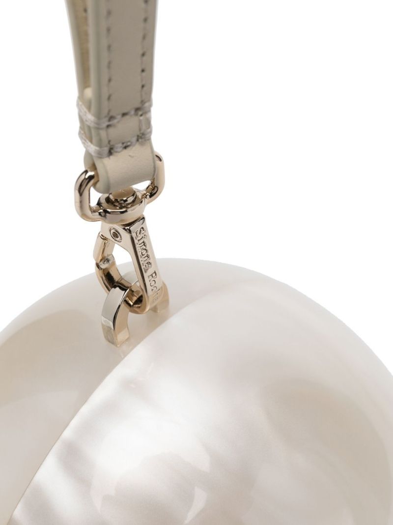 White Egg Faux Pearl Bag