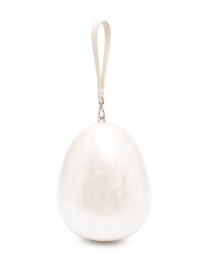 White Egg Faux Pearl Bag