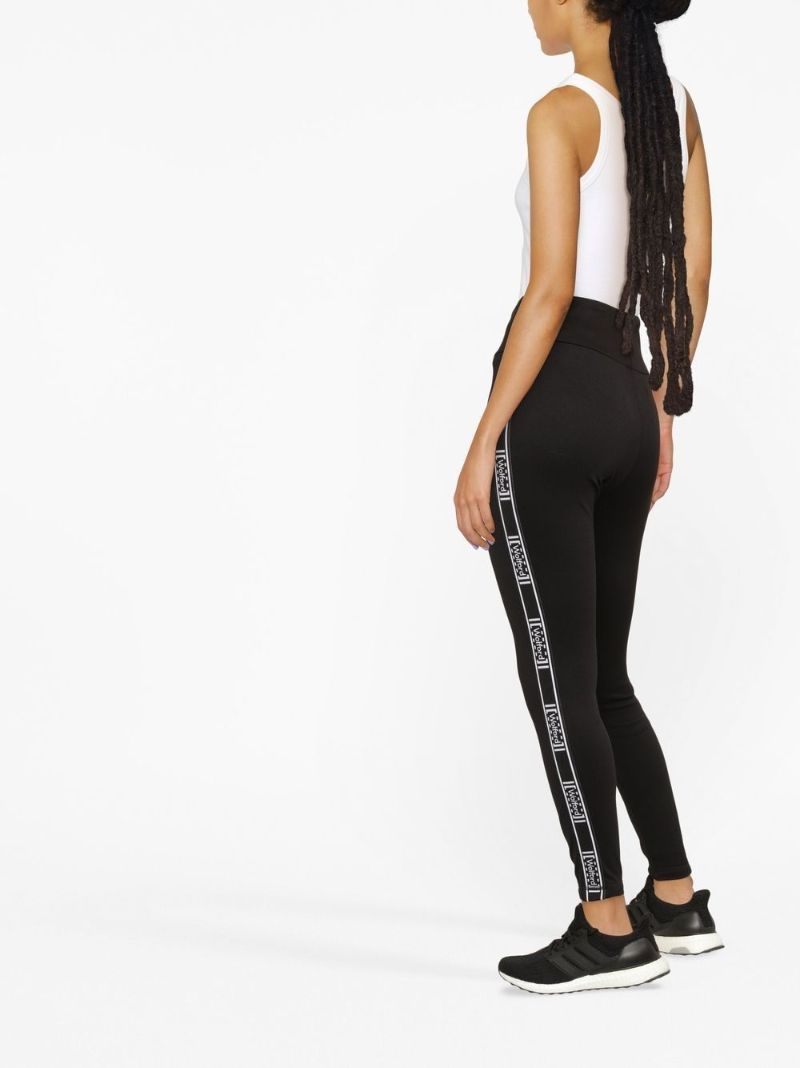 Black Logo Tape Thermal Leggings