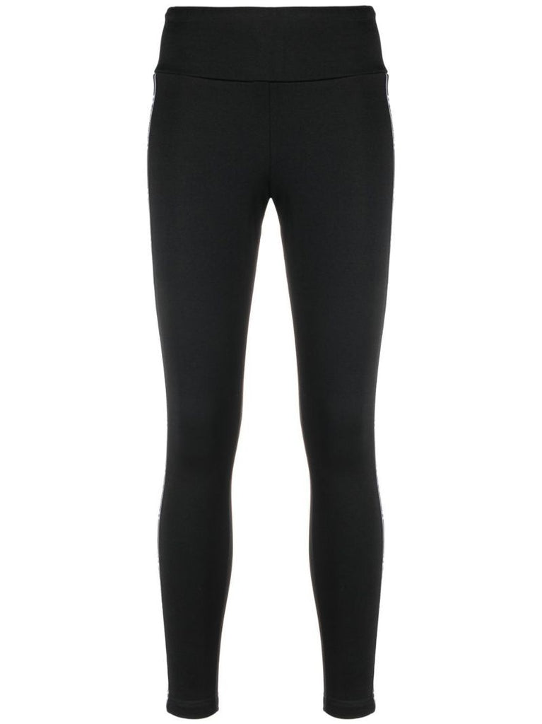Black Logo Tape Thermal Leggings