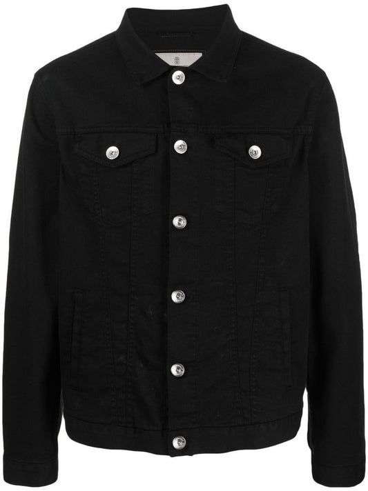 Black Button-down Denim Jacket