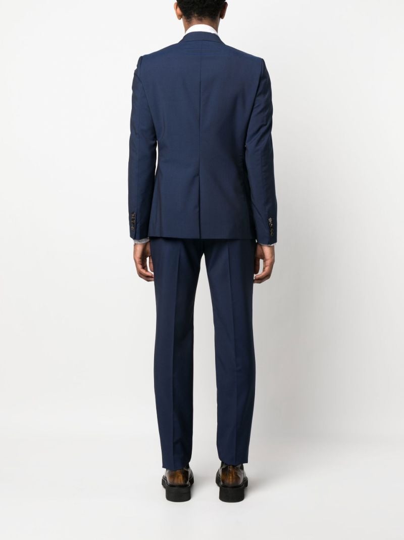 Blue Single-breasted Wool Suit