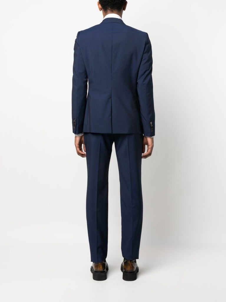Blue Single-breasted Wool Suit