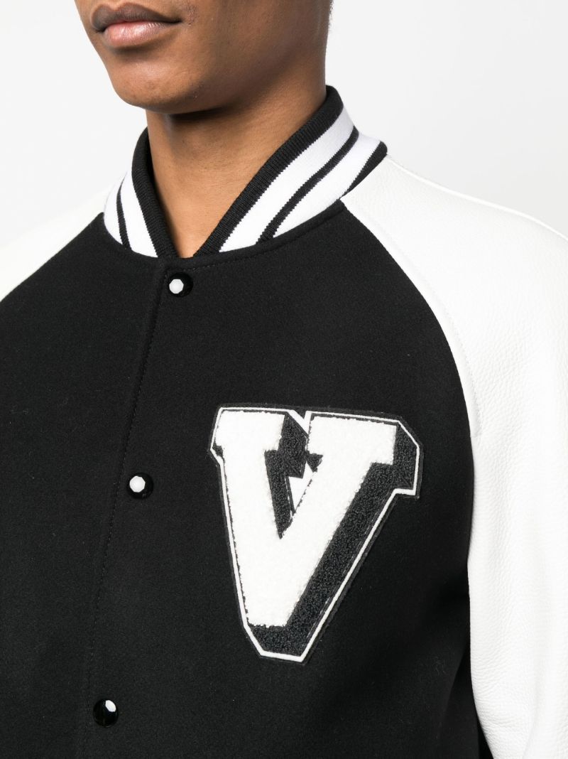 Black Varsity Bomber Jacket