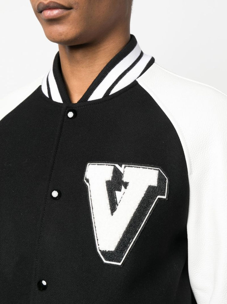 Black Varsity Bomber Jacket