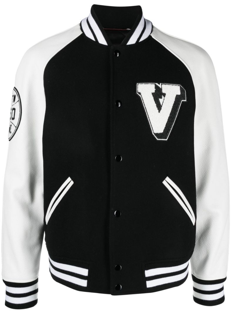 Black Varsity Bomber Jacket