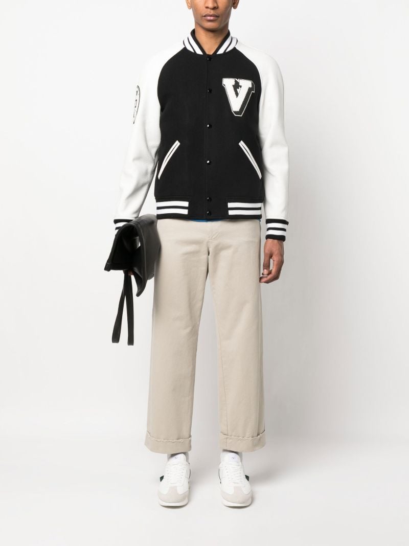 Black Varsity Bomber Jacket