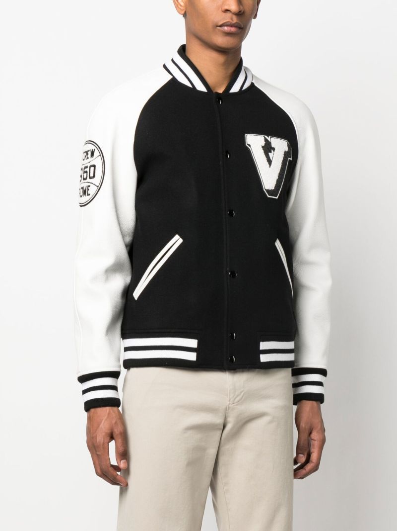 Black Varsity Bomber Jacket