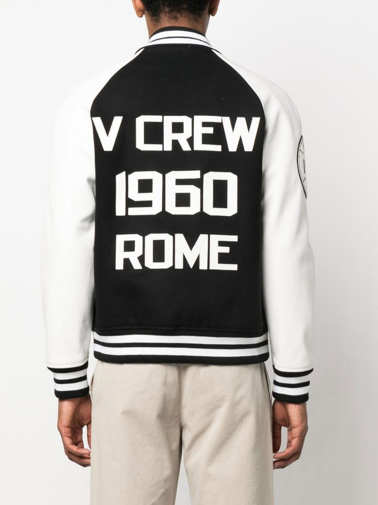Black Varsity Bomber Jacket
