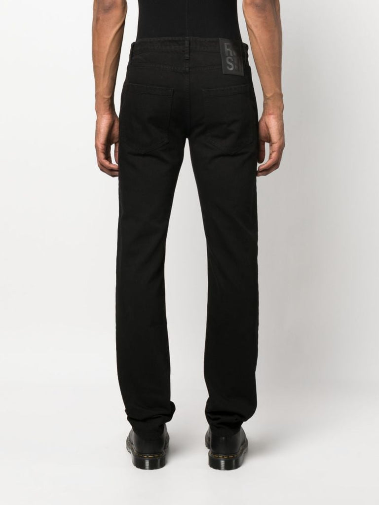 Black Cotton Slim Fit Jeans