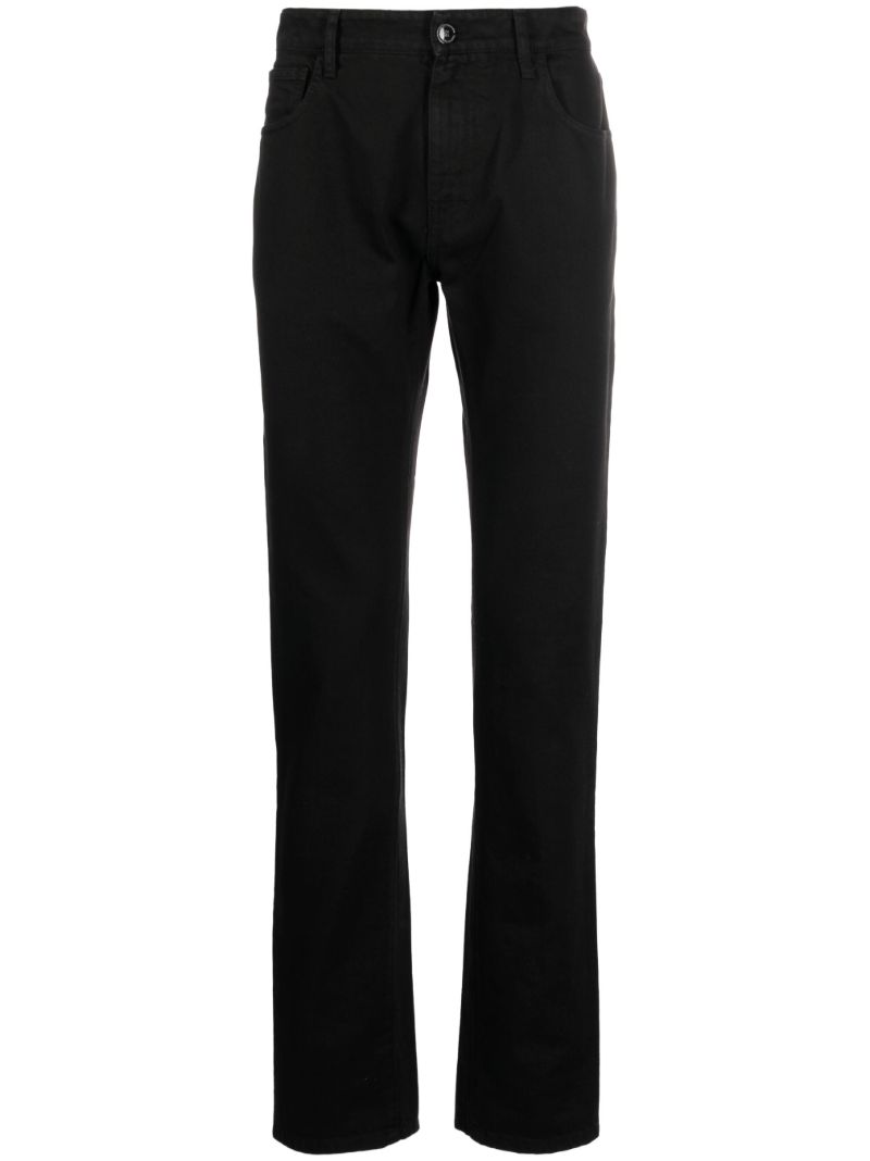 Black Cotton Slim Fit Jeans