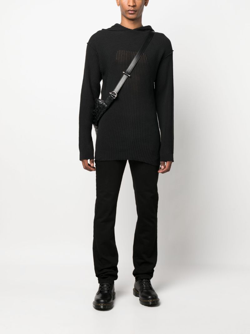 Black Cotton Slim Fit Jeans