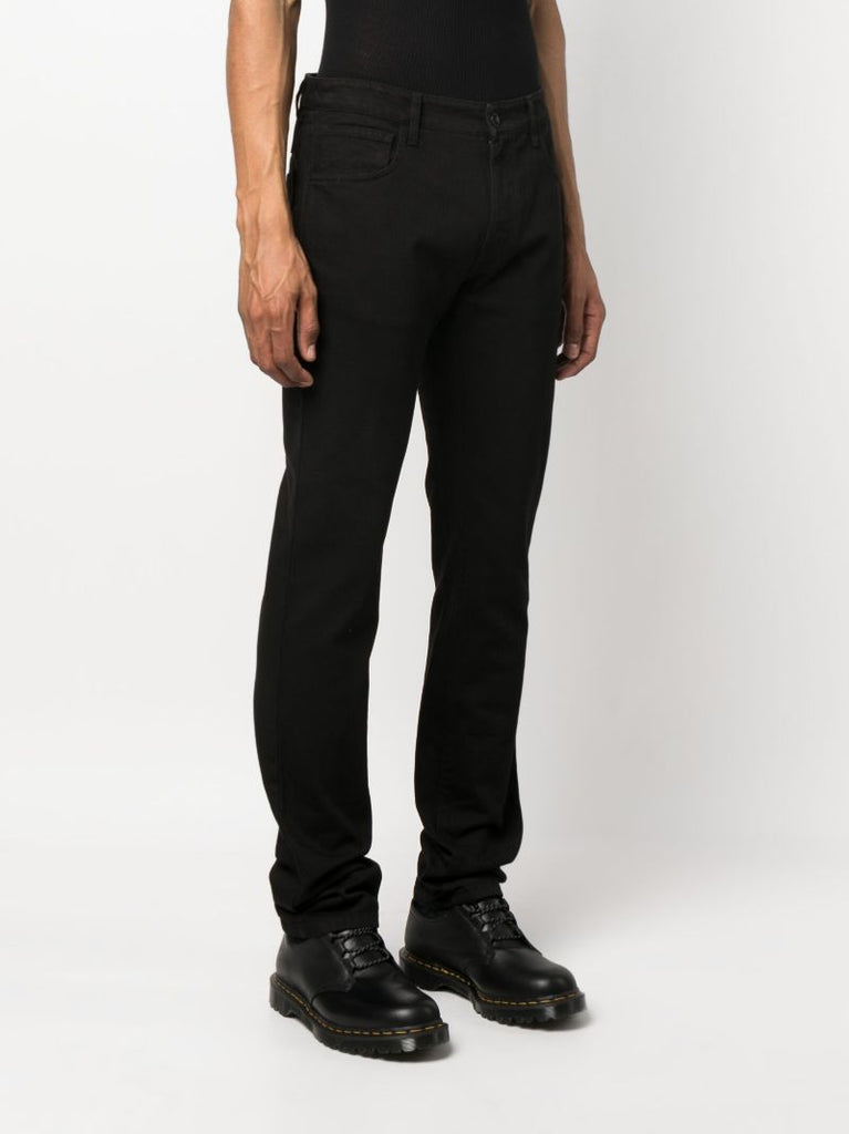 Black Cotton Slim Fit Jeans