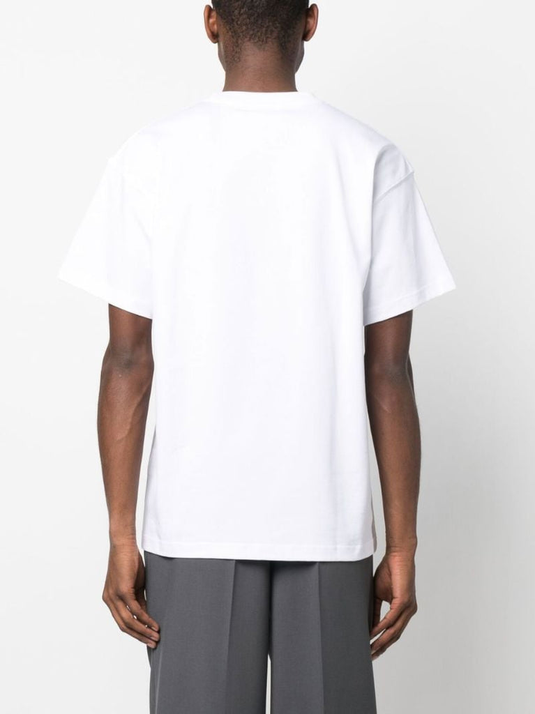 White Logo Print T-shirt