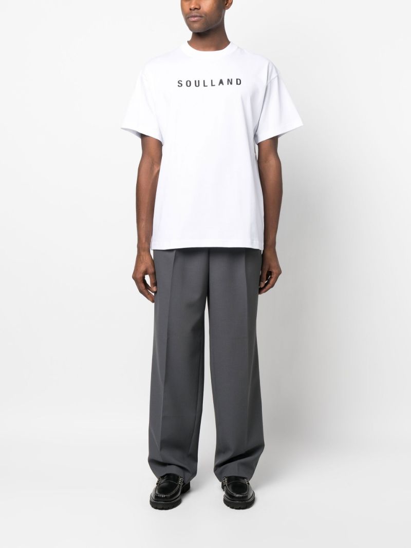 White Logo Print T-shirt