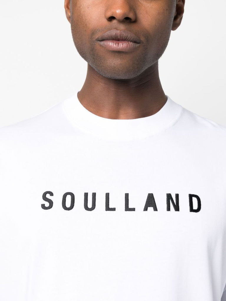 White Logo Print T-shirt