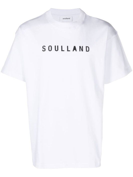 White Logo Print T-shirt