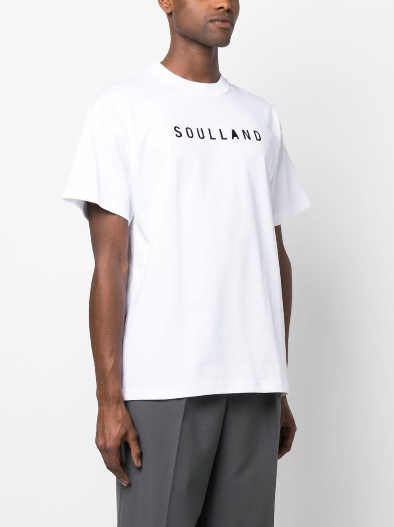 White Logo Print T-shirt