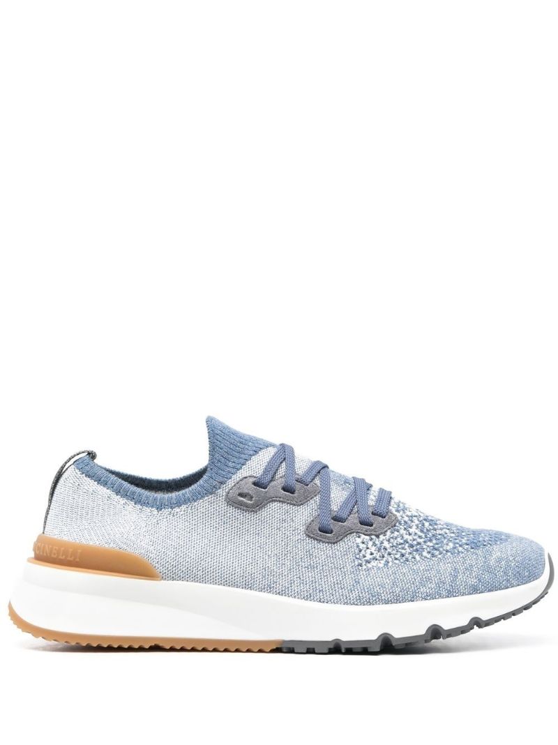 Blue Speckled Low-top Sneakers