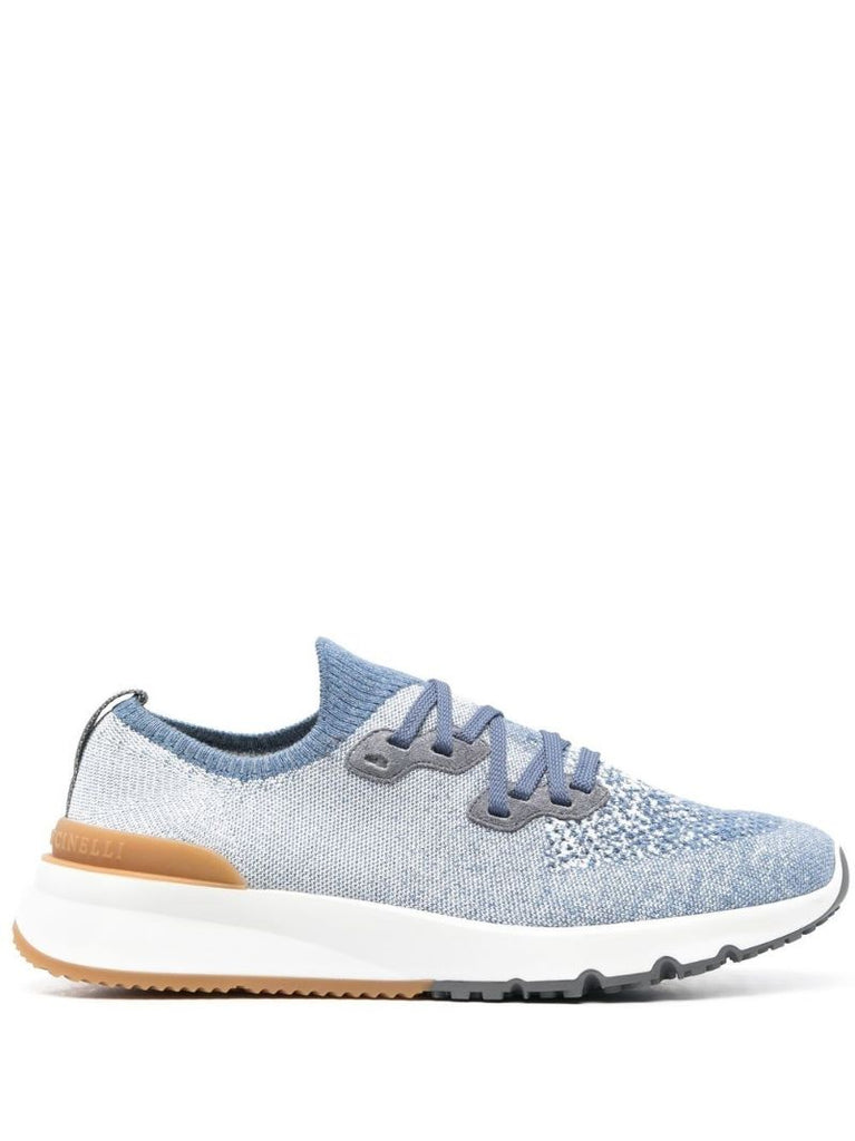 Blue Speckled Low-top Sneakers