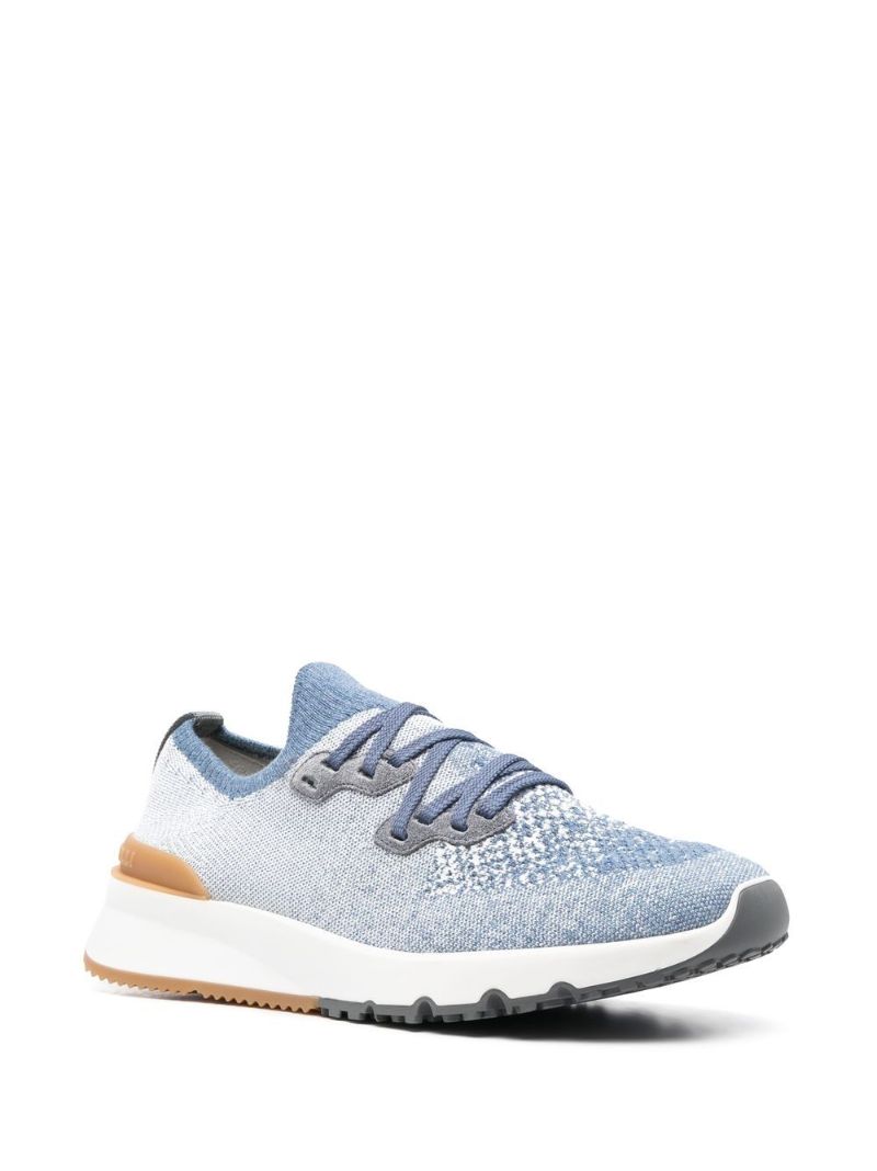 Blue Speckled Low-top Sneakers