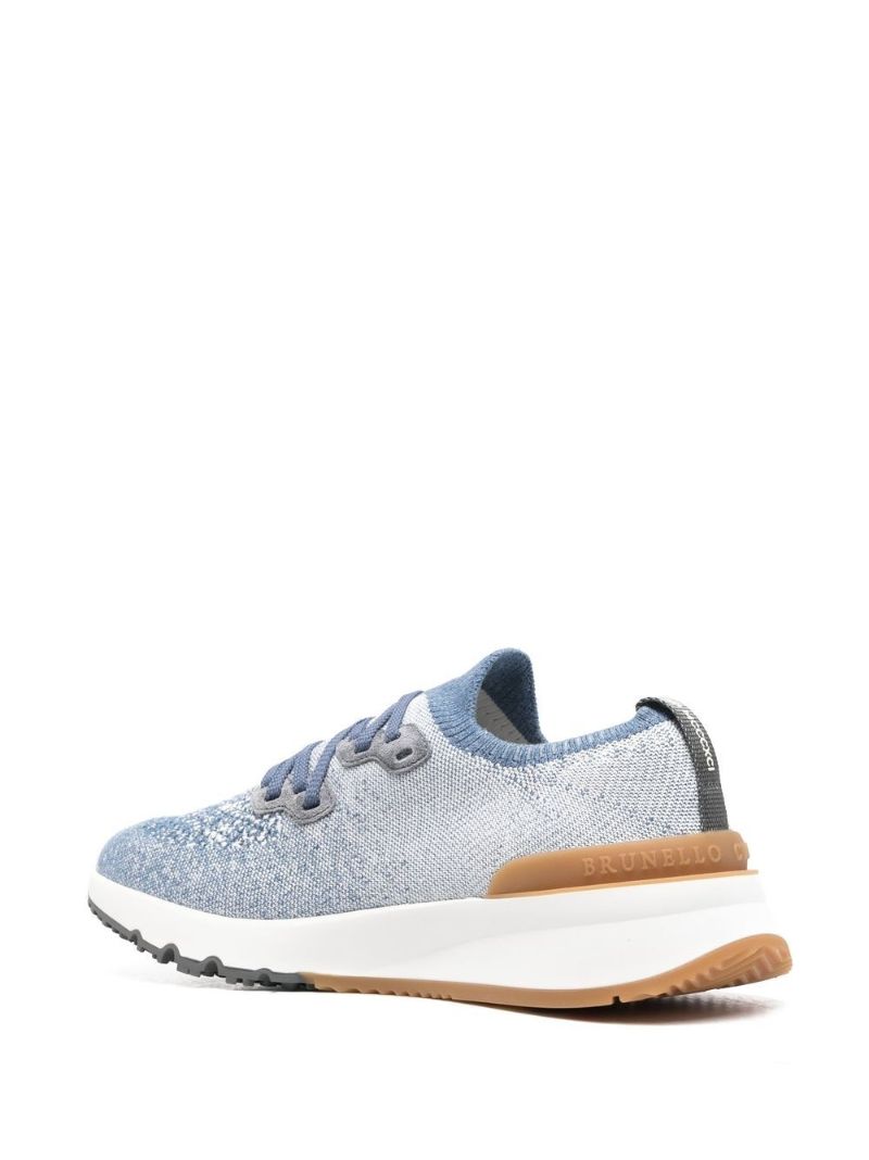 Blue Speckled Low-top Sneakers