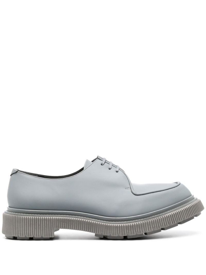 Slate Grey Lace Up Suede Platform Shoes