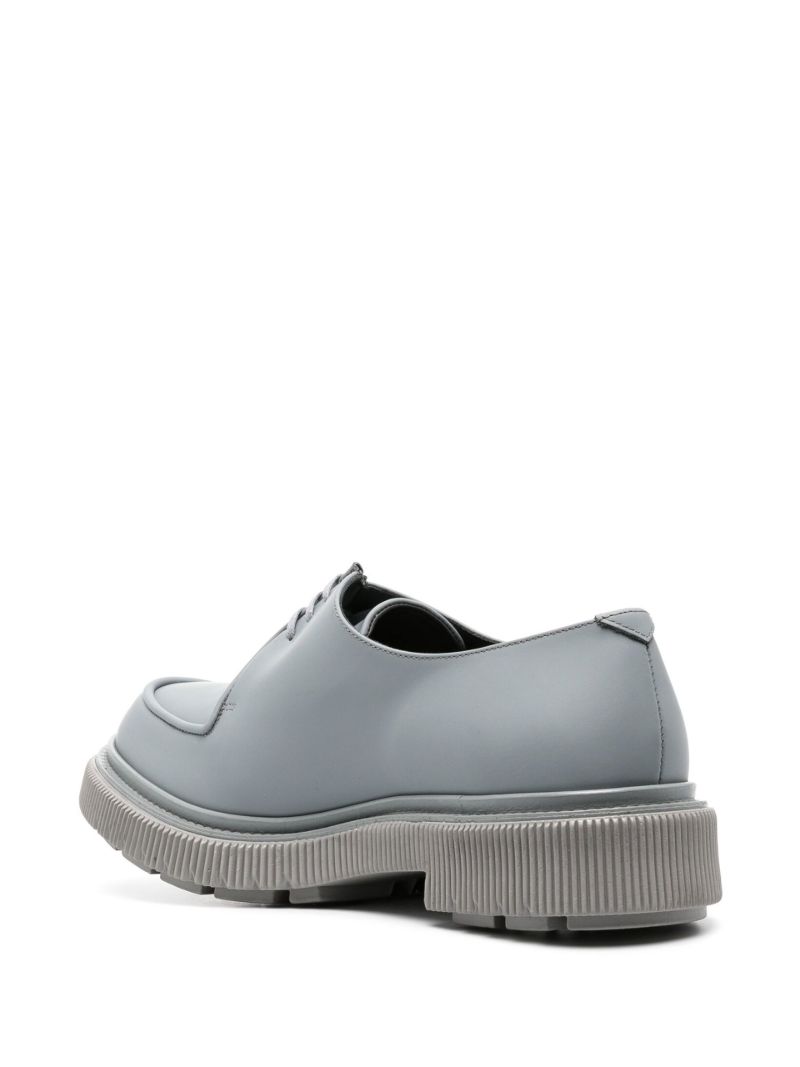 Slate Grey Lace Up Suede Platform Shoes