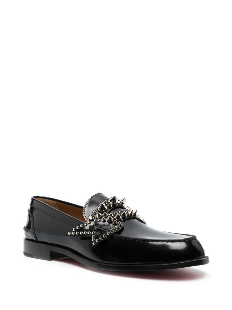 Black No Penny Spikes Loafers