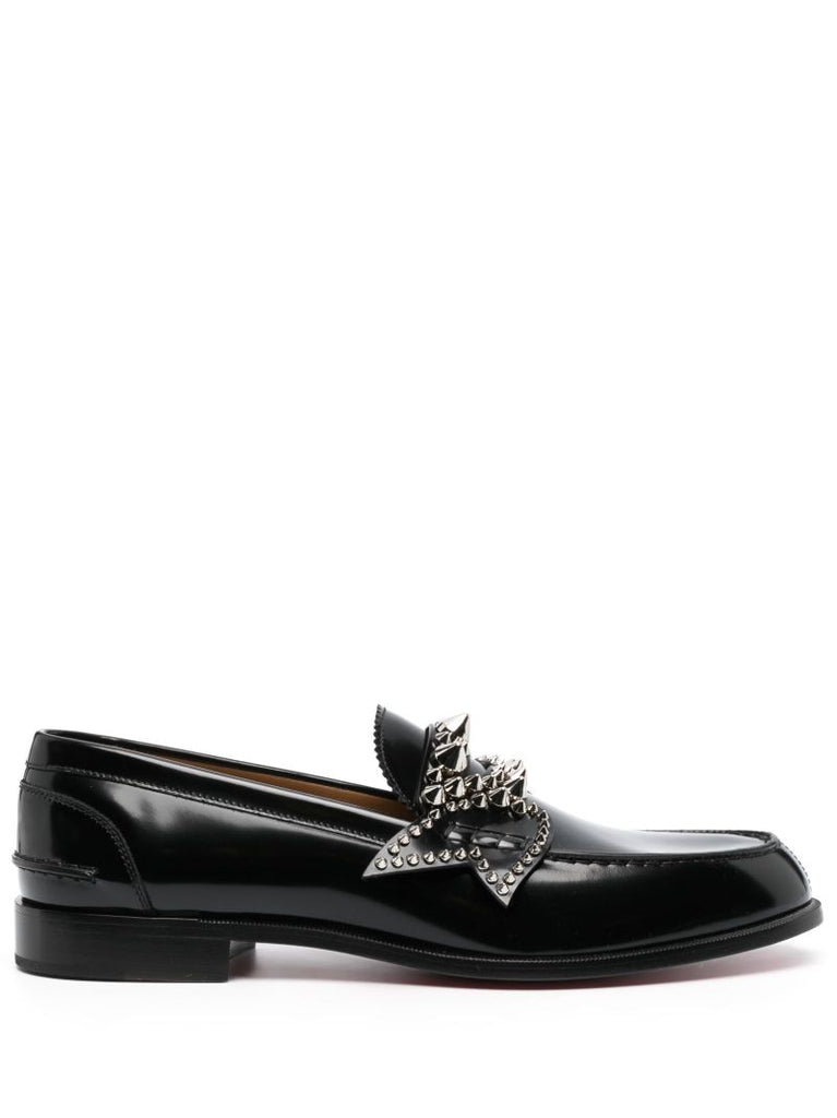 Black No Penny Spikes Loafers