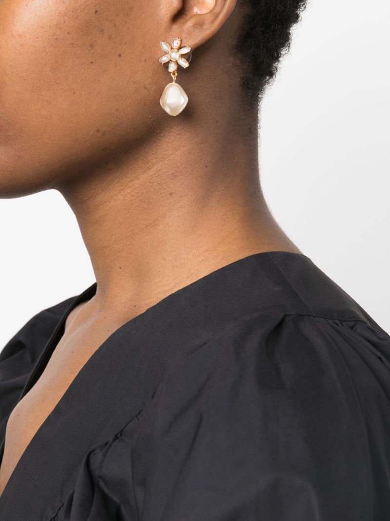 Gold-tone Amala Pearl Drop Earrings