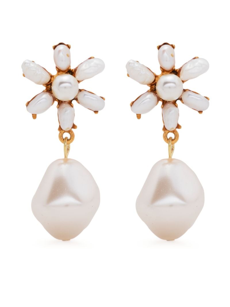 Gold-tone Amala Pearl Drop Earrings