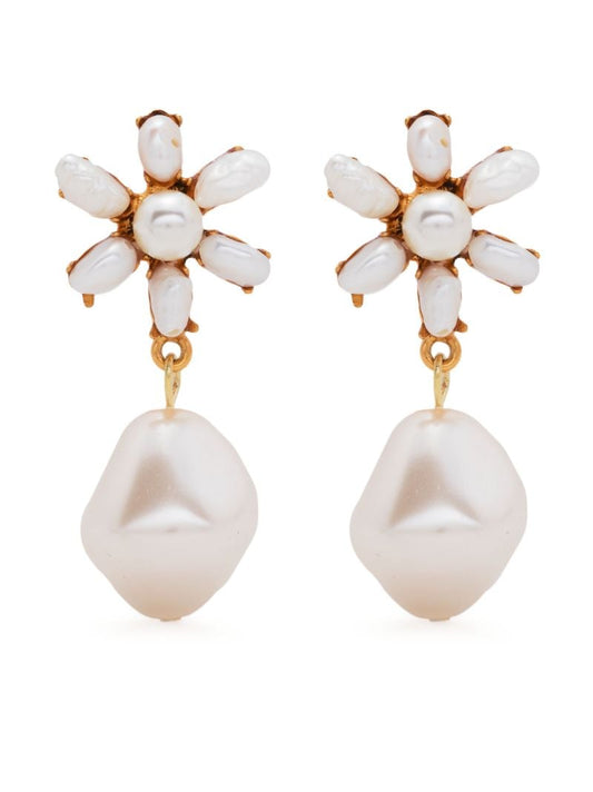 Gold-tone Amala Pearl Drop Earrings