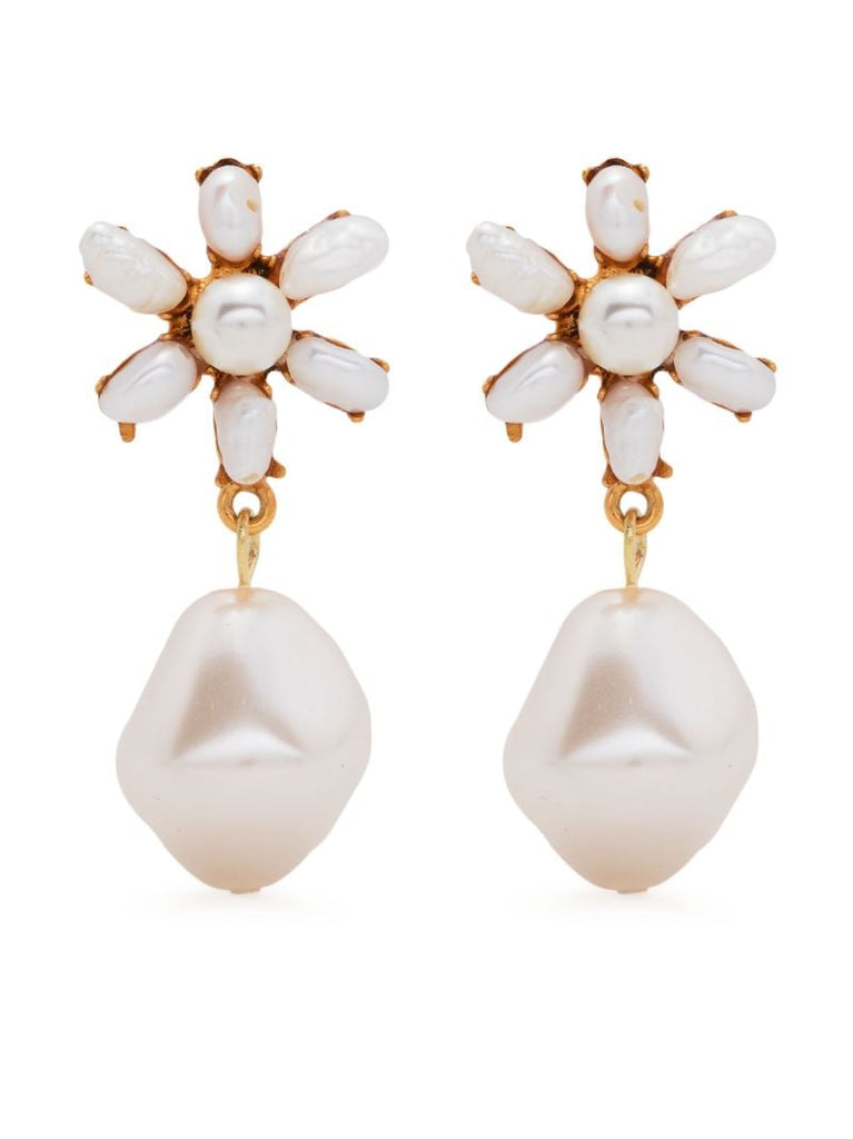 Gold-tone Amala Pearl Drop Earrings
