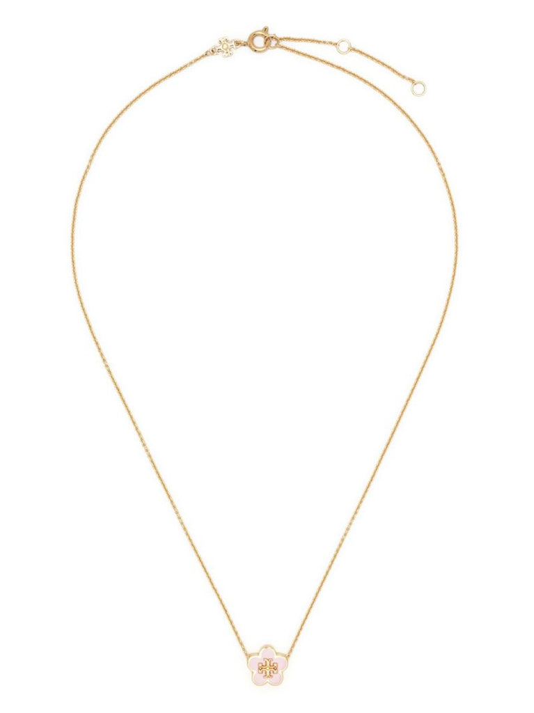 Gold-tone Flower Charm Necklace