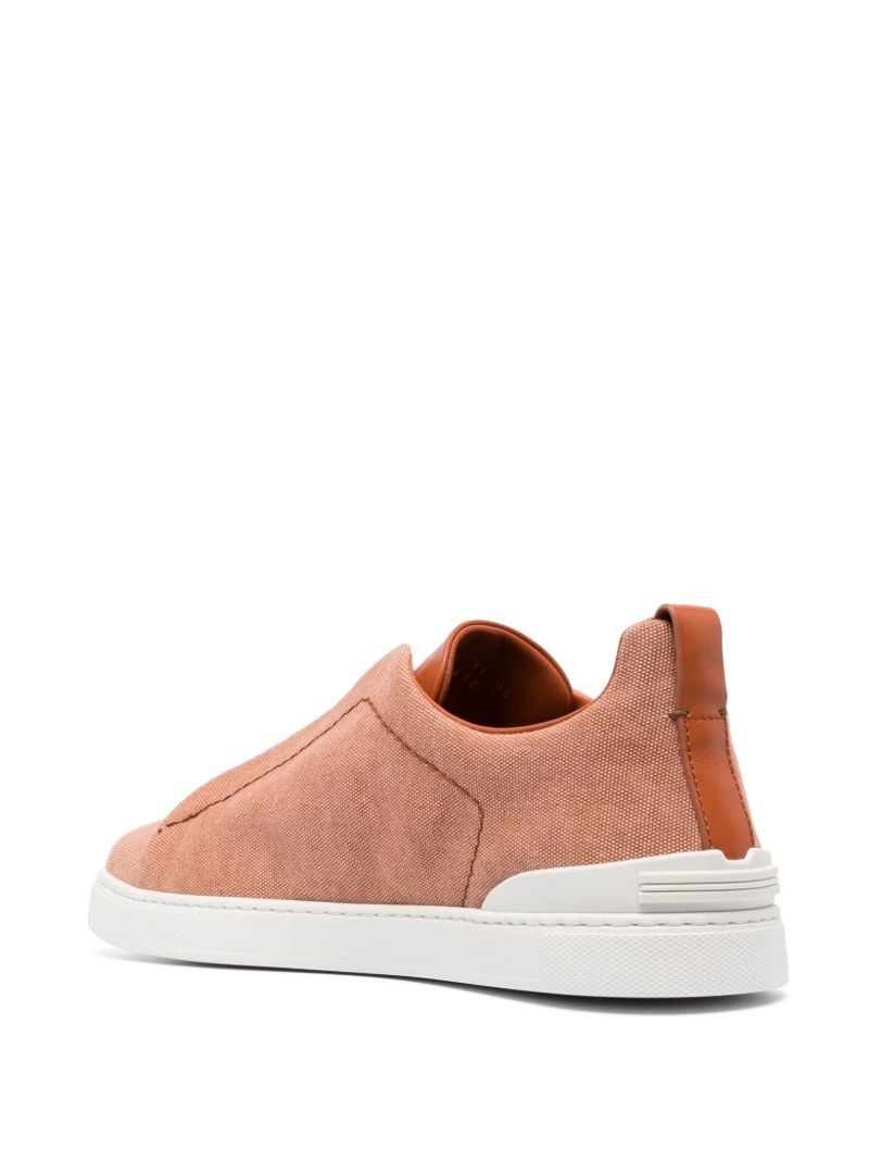 Brown Triple Stitch Low-top Sneakers