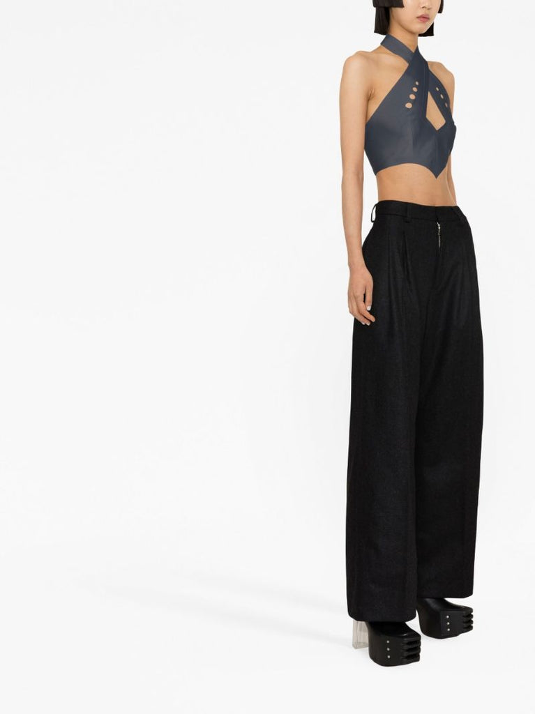 Grey Wide-leg Trousers
