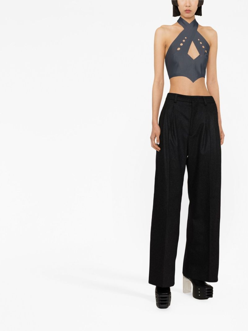 Grey Wide-leg Trousers
