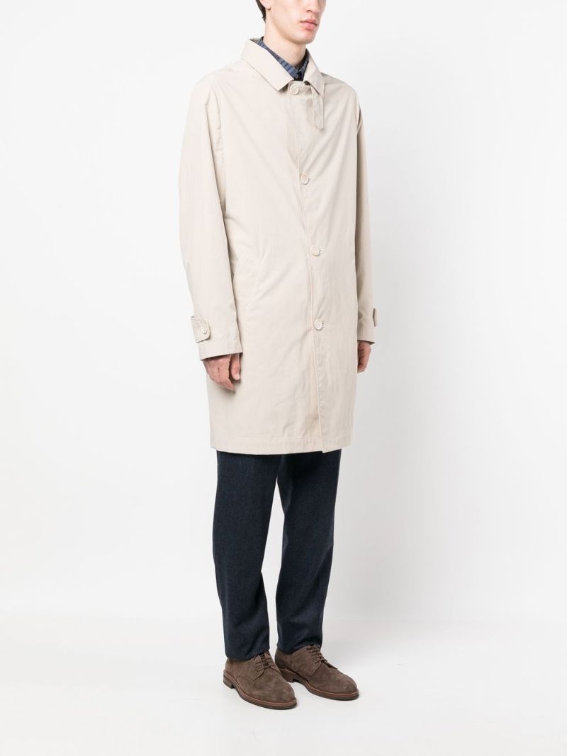 Neutral Single-breasted Coat