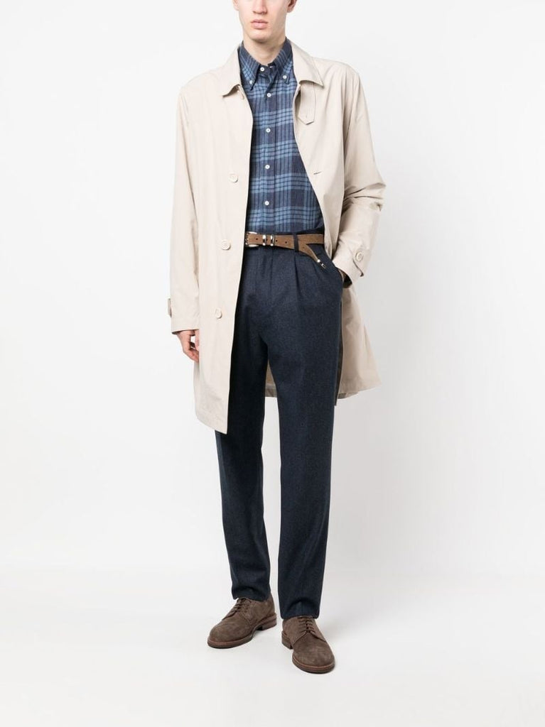 Neutral Single-breasted Coat
