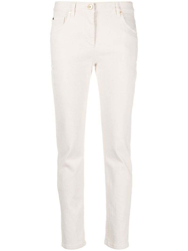 White Slim Fit Straight Jeans